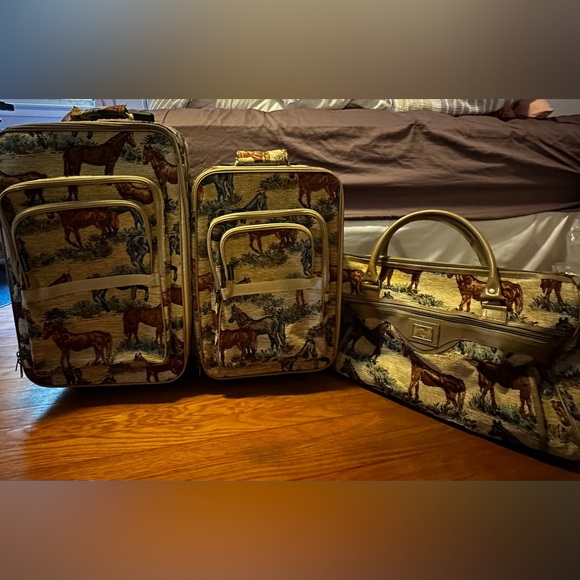 Other Equestrian Themed Luggage Set Poshmark